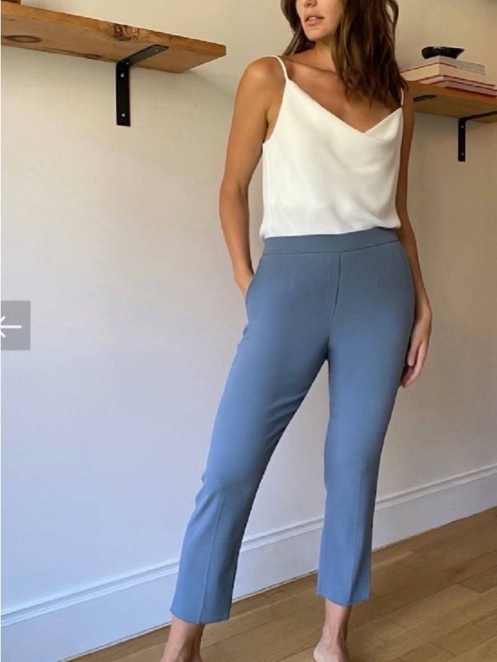 Aritzia Bavarian Conan Crop Pants in Dusty Blue